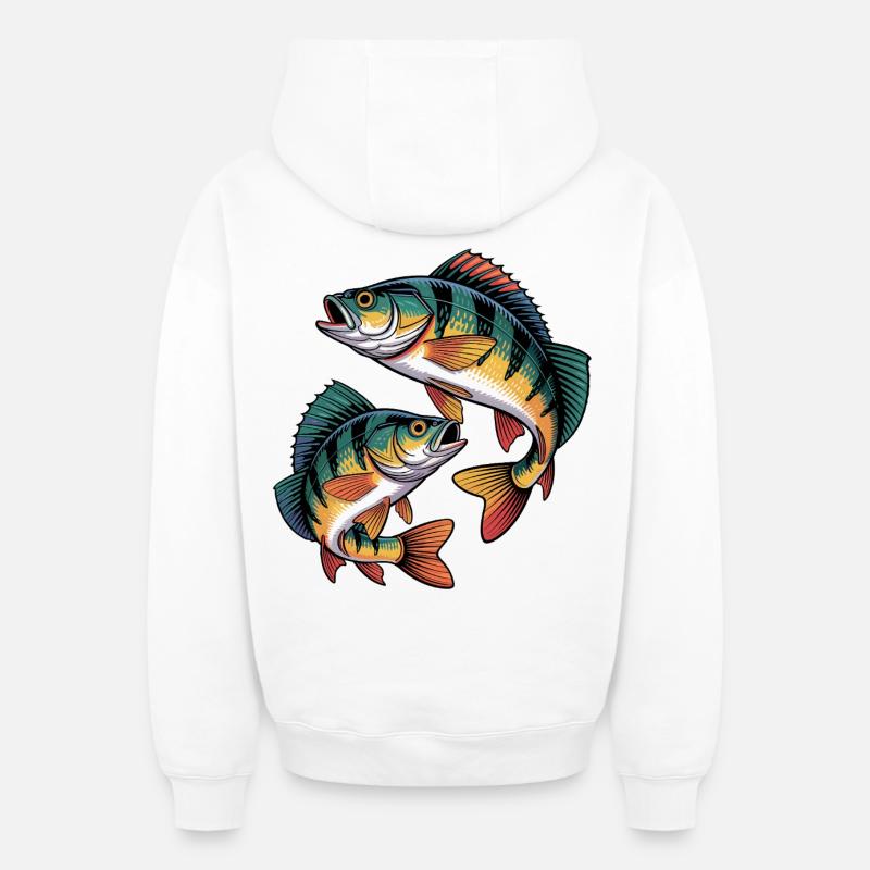 deux perches - Sweat à capuche unisexe zippé oversize épais SPREAD - blanc