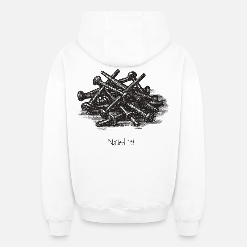 Parfait ! - Sweat à capuche unisexe zippé oversize épais SPREAD - blanc