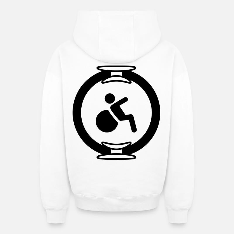 Pilates - Sweat à capuche unisexe zippé oversize épais SPREAD - blanc