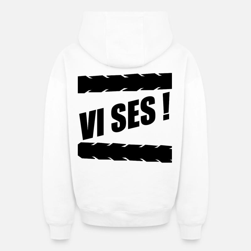 À bientôt, au revoir - Sweat à capuche unisexe zippé oversize épais SPREAD - blanc
