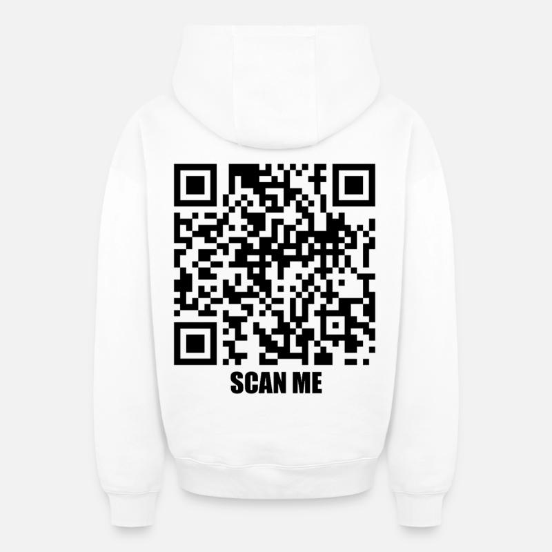 Message de citation – Vous m’avez scanné - Sweat à capuche unisexe zippé oversize épais SPREAD - blanc