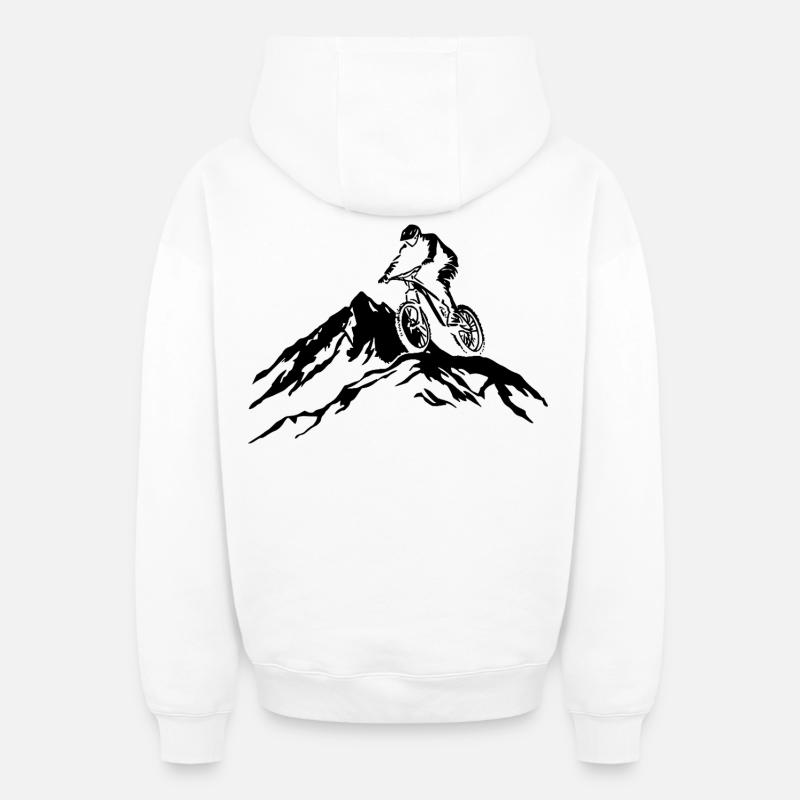 VTT - Sweat à capuche unisexe zippé oversize épais SPREAD - blanc