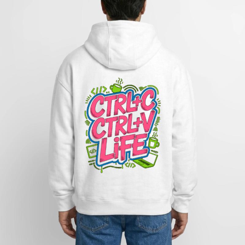 Remote Developer Ctrl+C Ctrl+V Life Web Developer Sweat à capuche unisexe zippé oversize épais SPREAD