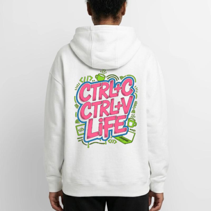 Remote Developer Ctrl+C Ctrl+V Life Web Developer Sweat à capuche unisexe zippé oversize épais SPREAD