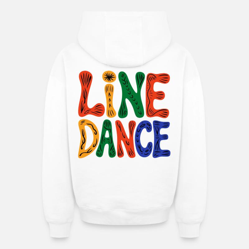 Danse en direct - Sweat à capuche unisexe zippé oversize épais SPREAD - blanc