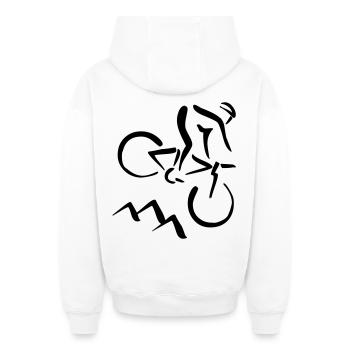 Biker - Oversized Heavyweight Unisex Zip Hoodie - white - Back - AI Model Male 178 light (178cm)