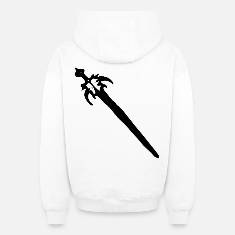 Épée - Sweat à capuche unisexe zippé oversize épais SPREAD - blanc
