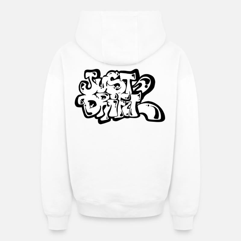 Juste dériver - Sweat à capuche unisexe zippé oversize épais SPREAD - blanc