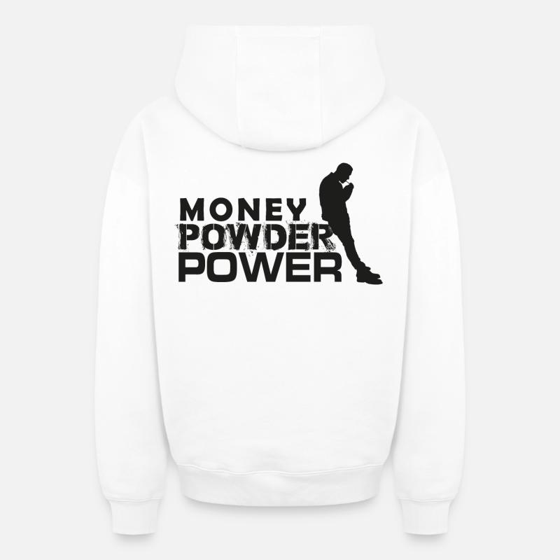 MPP noir - Sweat à capuche unisexe zippé oversize épais SPREAD - blanc