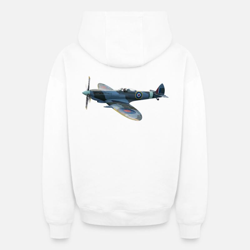 Spitfire - Sweat à capuche unisexe zippé oversize épais SPREAD - blanc