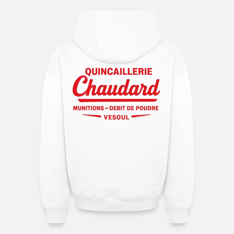 7 eme compagnie - Sweat à capuche unisexe zippé oversize épais SPREAD - blanc