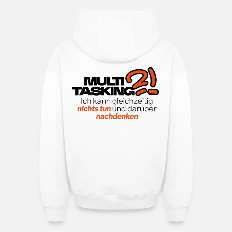 Multitasking mit Stil - Oversized Heavyweight Unisex Zip Hoodie - Weiß