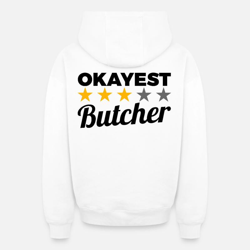Boucher moyen - Sweat à capuche unisexe zippé oversize épais SPREAD - blanc