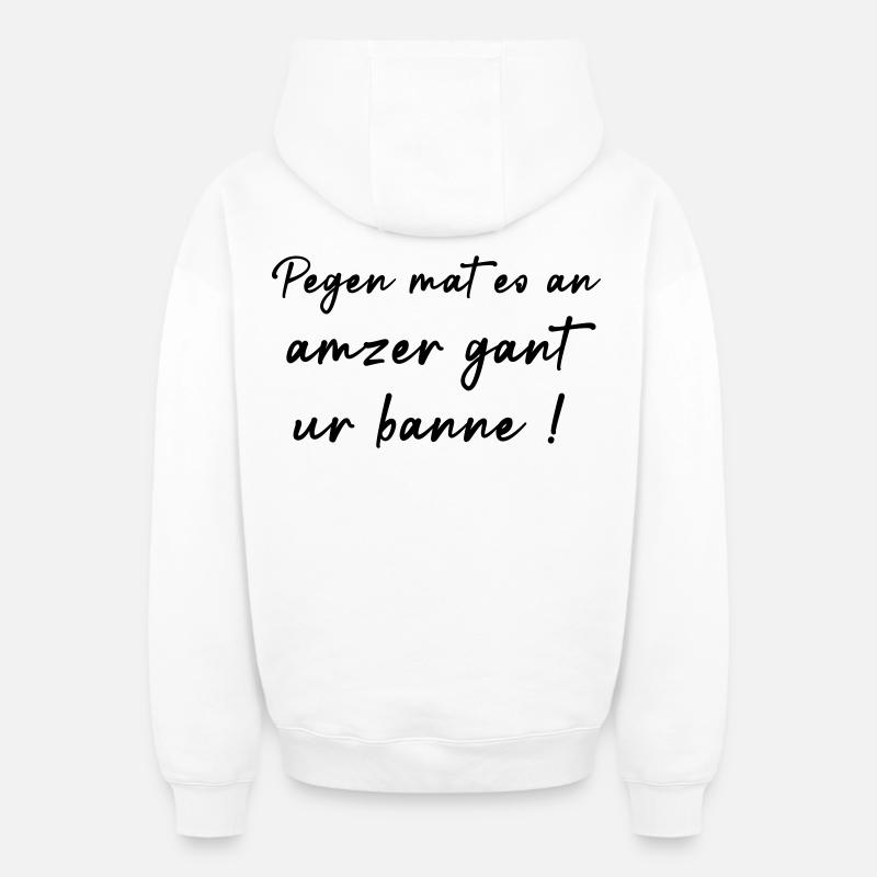 Mach dir einen Bann! - Oversized Heavyweight Unisex Zip Hoodie - Weiß