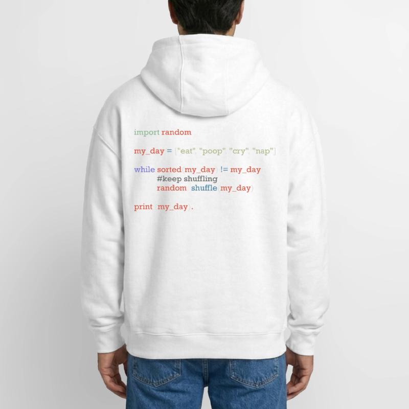 Drôle de code python sur la vie quotidienne, bébé Sweat à capuche unisexe zippé oversize épais SPREAD
