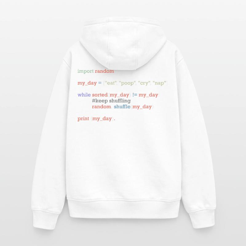 Drôle de code python sur la vie quotidienne, bébé Sweat à capuche unisexe zippé oversize épais SPREAD