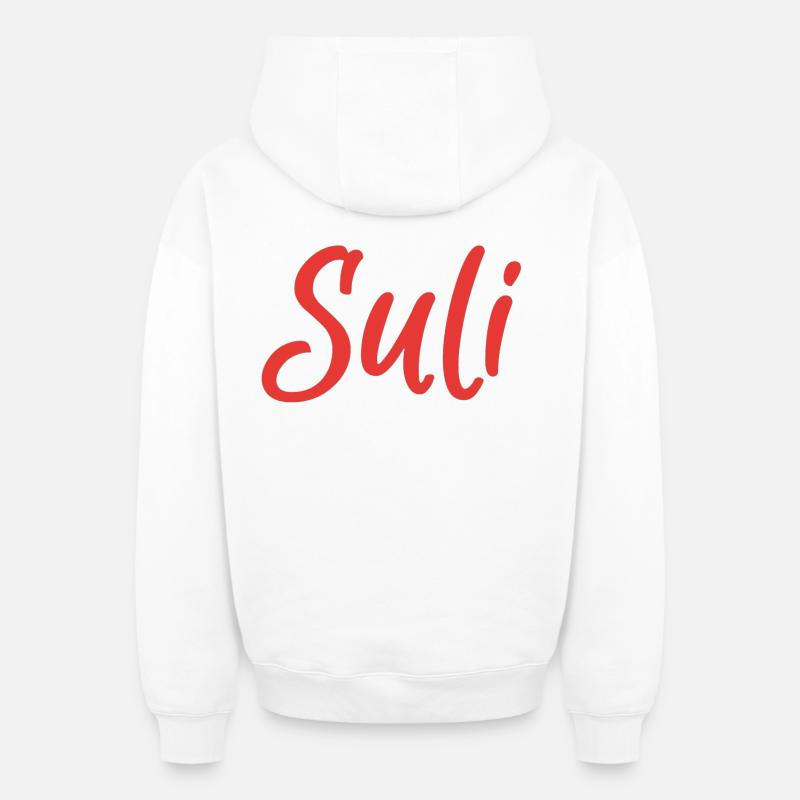 Suli - Oversized Heavyweight Unisex Zip Hoodie - Weiß