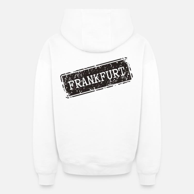 Francfort - Sweat à capuche unisexe zippé oversize épais SPREAD - blanc