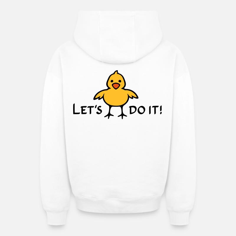 Allons-y! - Sweat à capuche unisexe zippé oversize épais SPREAD - blanc