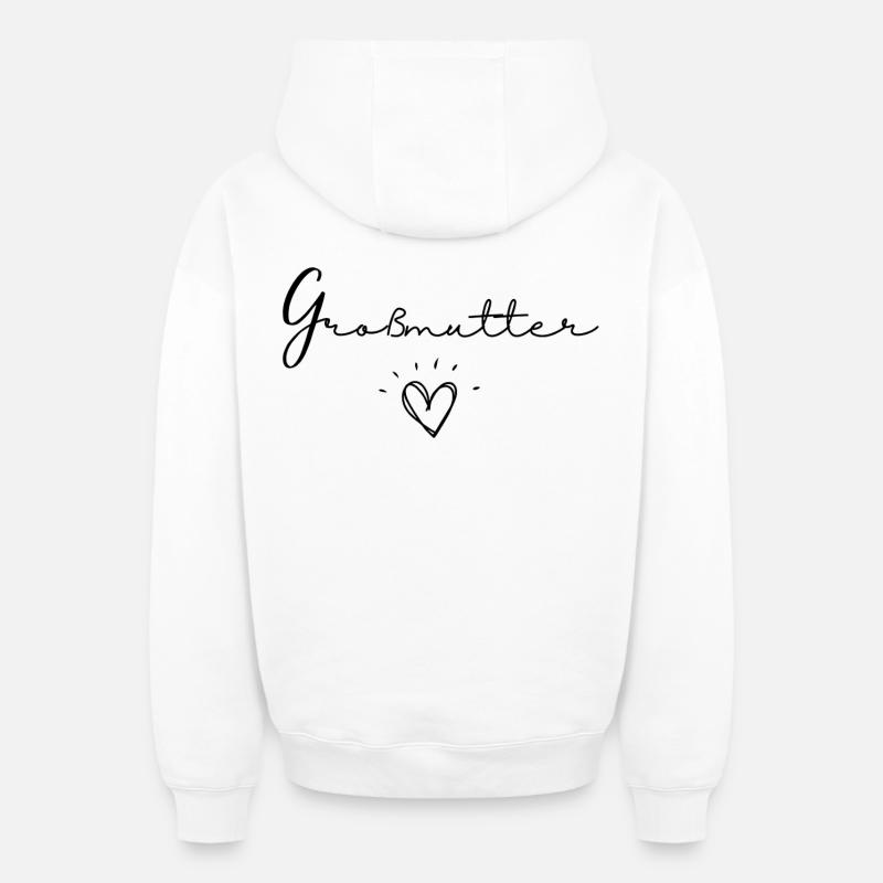 Großmutter - Oversized Heavyweight Unisex Zip Hoodie - Weiß