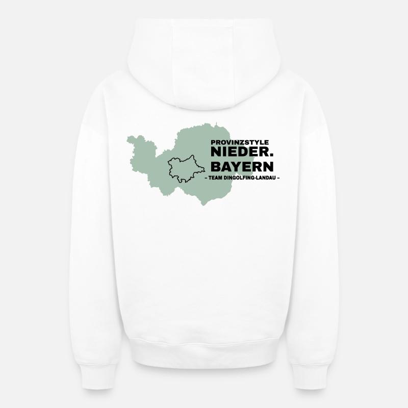 Basse-Bavière | DINGOLFING-LANDAU - Sweat à capuche unisexe zippé oversize épais SPREAD - blanc