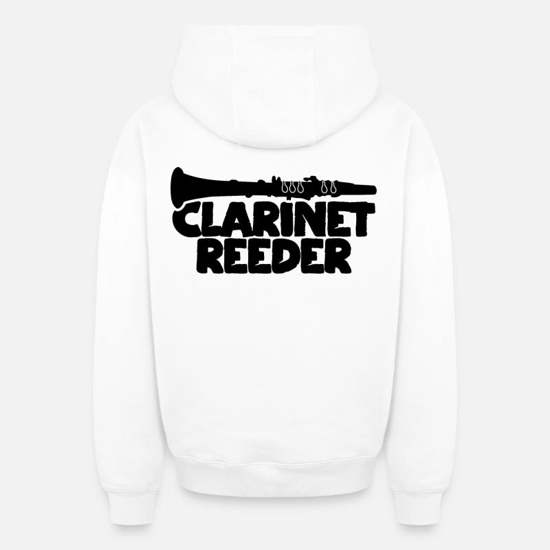 Embouchure de clarinette - Sweat à capuche unisexe zippé oversize épais SPREAD - blanc