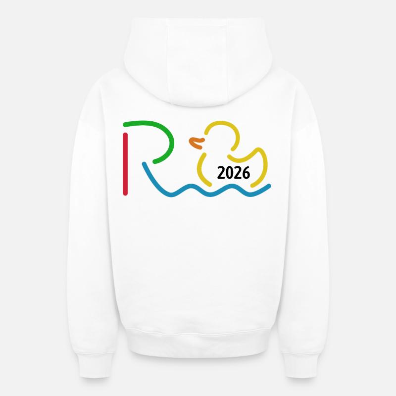Rente 2026 - Retraite - Rente - Sweat à capuche unisexe zippé oversize épais SPREAD - blanc