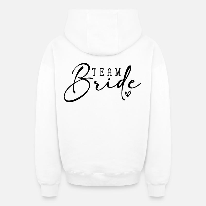 Équipe Bride - Sweat à capuche unisexe zippé oversize épais SPREAD - blanc
