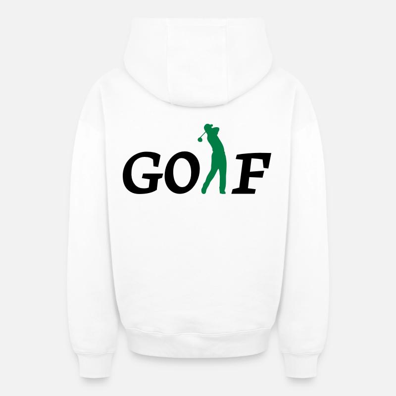 golf - Sweat à capuche unisexe zippé oversize épais SPREAD - blanc