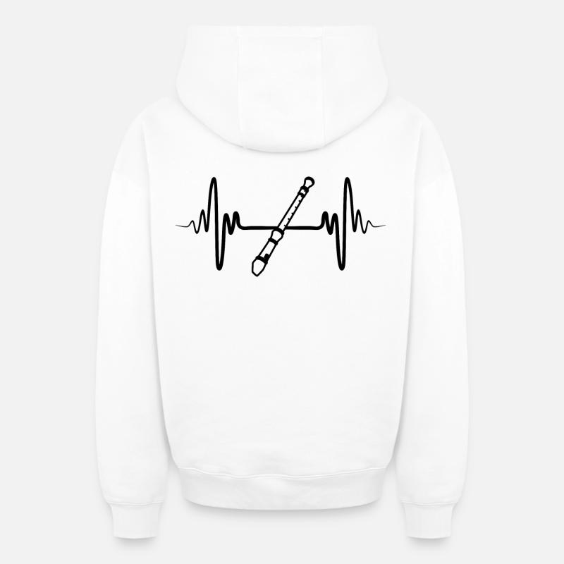 Flûte - Sweat à capuche unisexe zippé oversize épais SPREAD - blanc