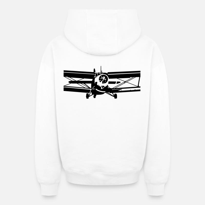 Antonov 2 - Sweat à capuche unisexe zippé oversize épais SPREAD - blanc