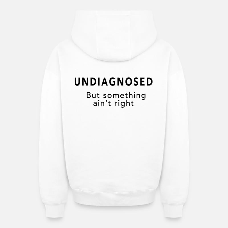 Non diagnostiqué - Sweat à capuche unisexe zippé oversize épais SPREAD - blanc
