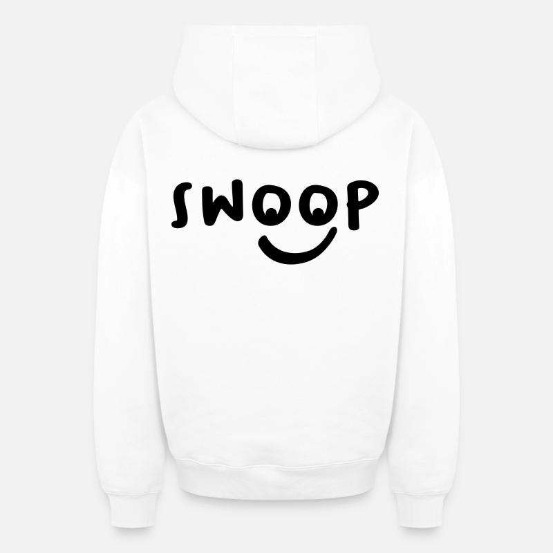 Swoop Face Laugh Cadeau - Sweat à capuche unisexe zippé oversize épais SPREAD - blanc