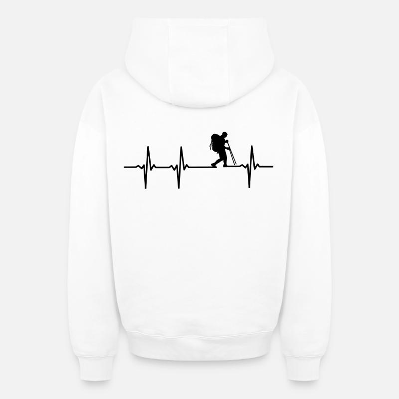 Randonnée des ECG - Sweat à capuche unisexe zippé oversize épais SPREAD - blanc
