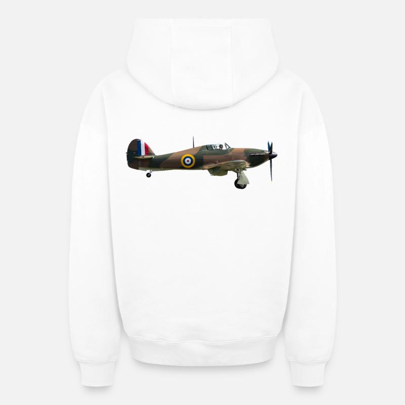 Ouragan - Sweat à capuche unisexe zippé oversize épais SPREAD - blanc