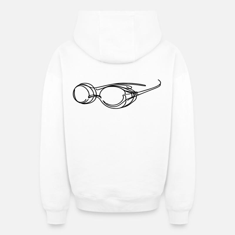 Lunettes de natation Graphic - Sweat à capuche unisexe zippé oversize épais SPREAD - blanc