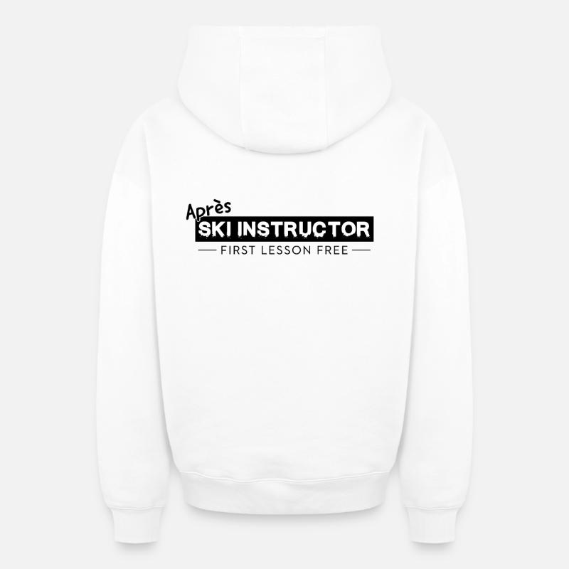 Chemise de soirée moniteur d’après-ski - Sweat à capuche unisexe zippé oversize épais SPREAD - blanc