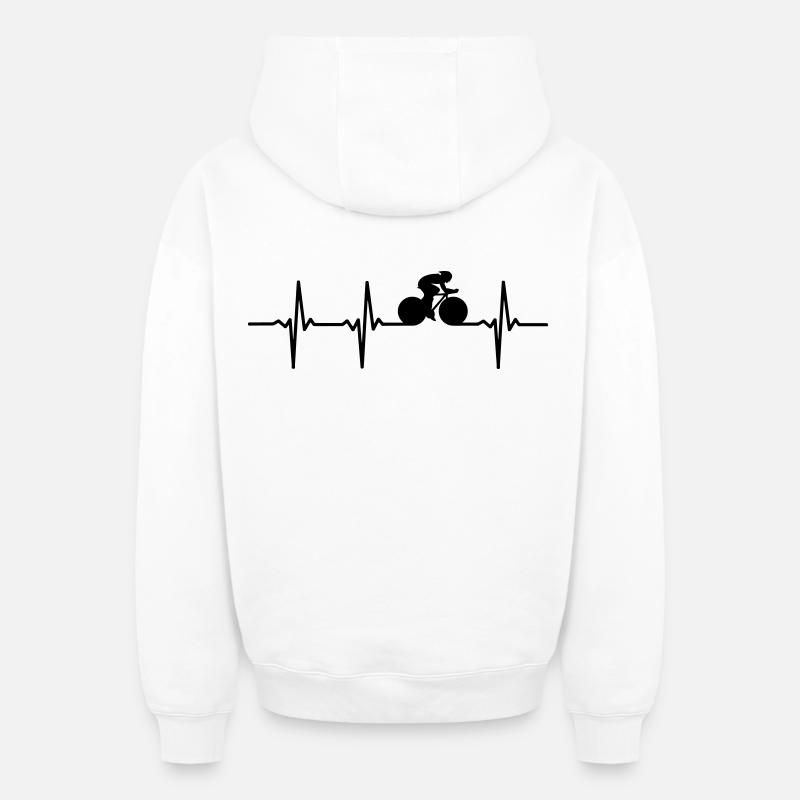 Impulsion de course - Sweat à capuche unisexe zippé oversize épais SPREAD - blanc