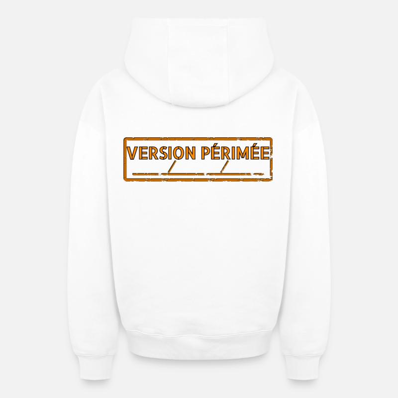  L'OBSOLÈTE - Sweat à capuche unisexe zippé oversize épais SPREAD - blanc