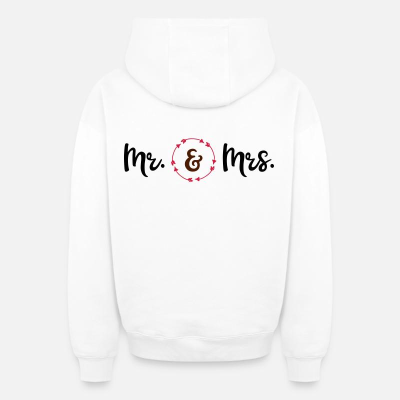 mariage - Sweat à capuche unisexe zippé oversize épais SPREAD - blanc
