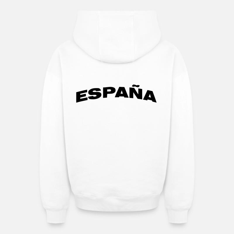 Spanien - Oversized Heavyweight Unisex Zip Hoodie - Weiß