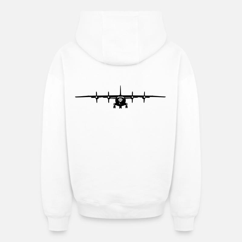 L’An-12 - Sweat à capuche unisexe zippé oversize épais SPREAD - blanc