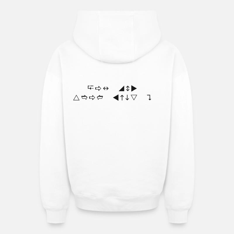 Pouvez-vous lire ceci ? - Sweat à capuche unisexe zippé oversize épais SPREAD - blanc