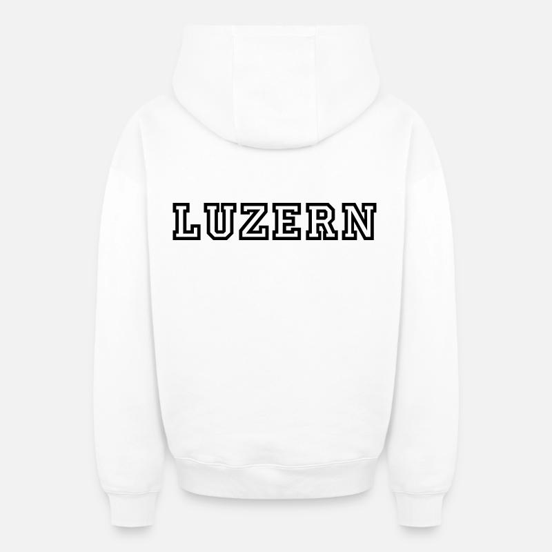 Lucerne - Sweat à capuche unisexe zippé oversize épais SPREAD - blanc