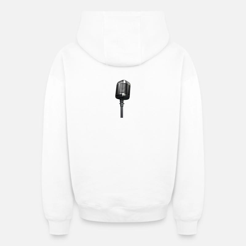 Micro - Sweat à capuche unisexe zippé oversize épais SPREAD - blanc