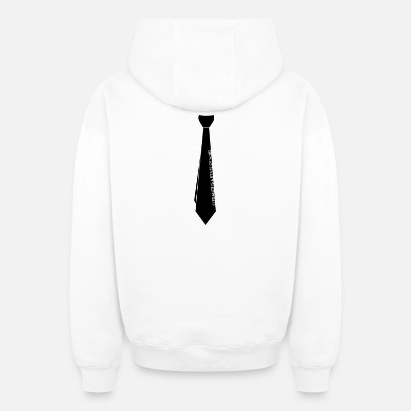 cravate élégante - Sweat à capuche unisexe zippé oversize épais SPREAD - blanc