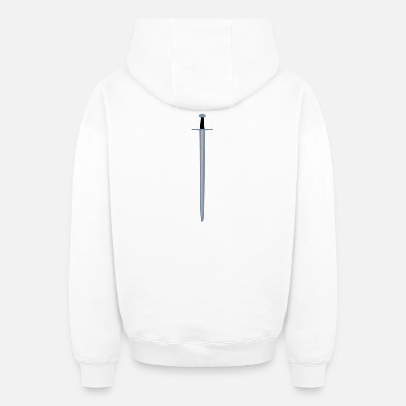 Épée - Sweat à capuche unisexe zippé oversize épais SPREAD - blanc