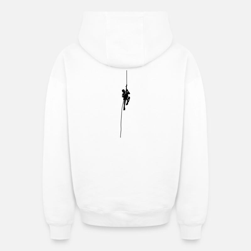 climbing - Sweat à capuche unisexe zippé oversize épais SPREAD - blanc