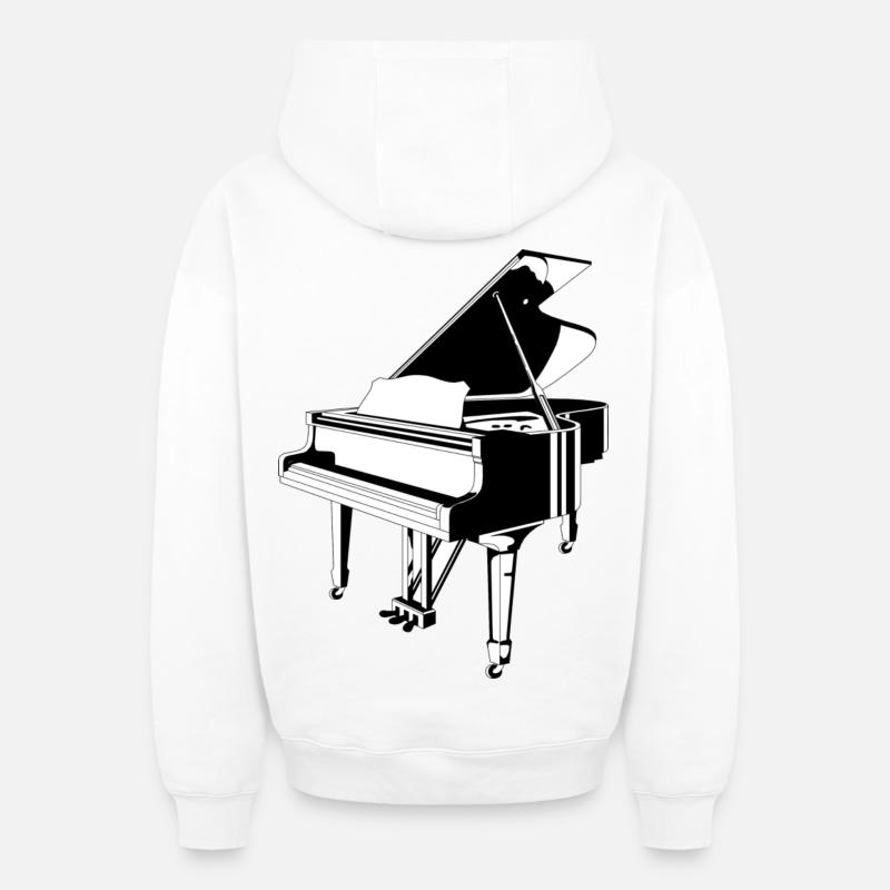 Aile 1 - Sweat à capuche unisexe zippé oversize épais SPREAD - blanc