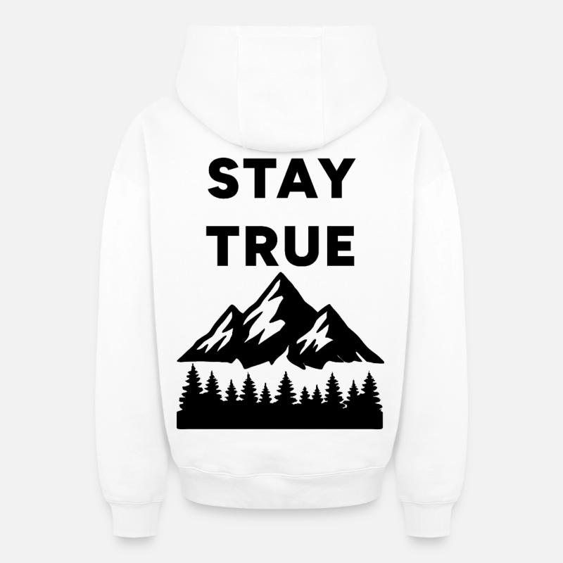 Restez fidèle - Spike - Sweat à capuche unisexe zippé oversize épais SPREAD - blanc